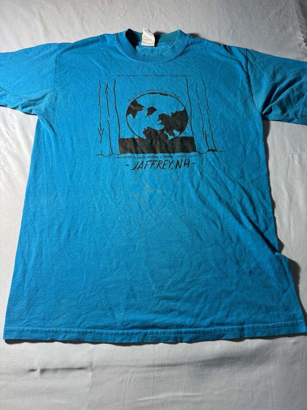 Gildan Ultra Blend Size M Blue Shakespeare Festival T-Shirt